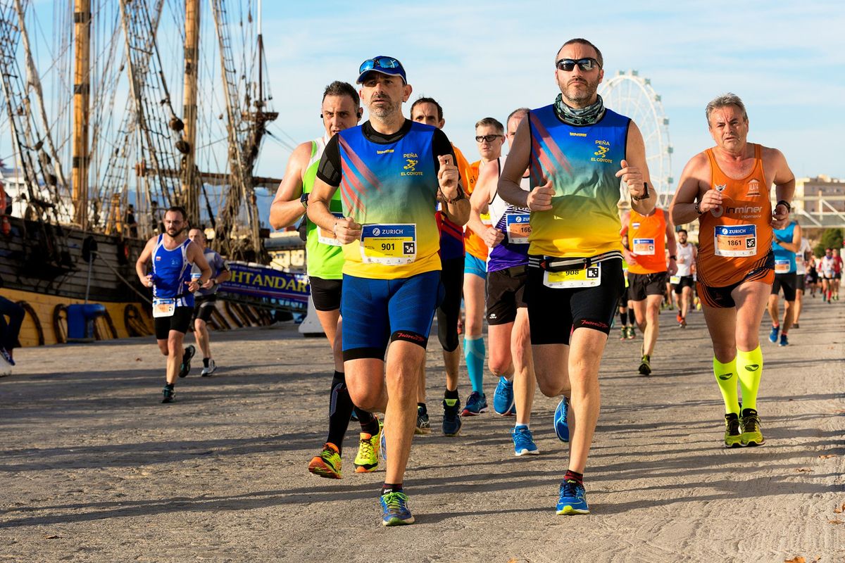 Men running in a race