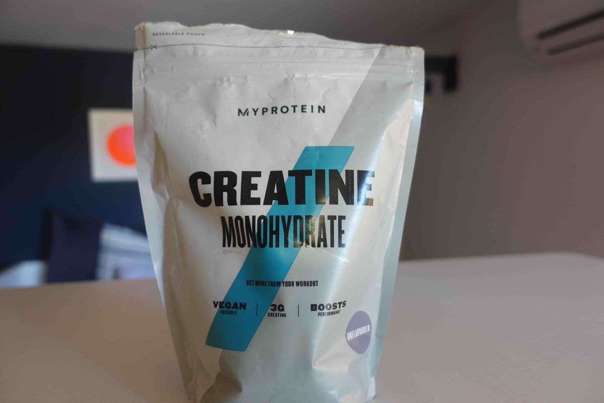 A bag of creatine monohydrate