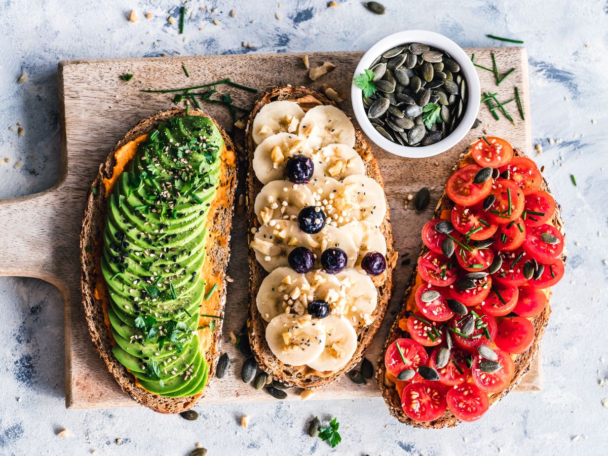 A variety of plant-based snacks.