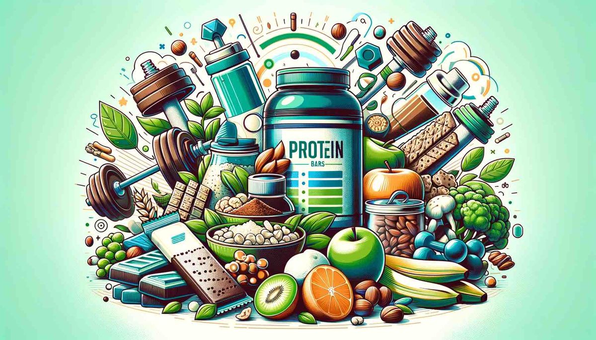 An image representing a comparison between protein powders and protein bars