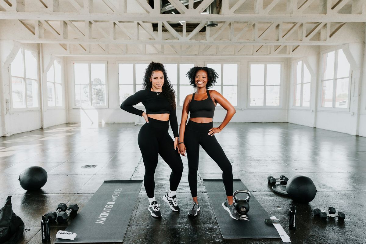 A personal trainer and their client