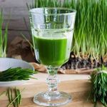 Drink made from raw barley grass juice powder. 