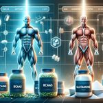 An infographic comparing BCAAs and glutamine