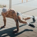A man working out outside