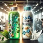 BCAA and whey protein supplement drinks