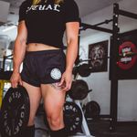 A woman in a gym