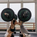 A couple working out