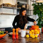 A personal trainer cooking