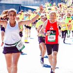 People running a marathon