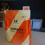 A bag of whey protein powder. 