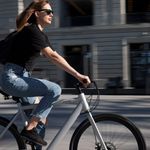 A mum on a bike