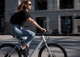 A mum on a bike