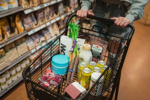 A woman shopping for supplements