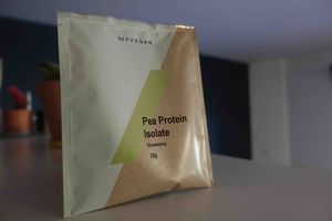 A bag of pea protein isolate