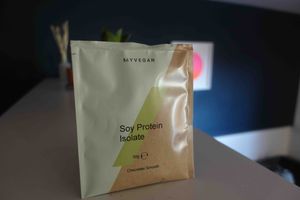 A packet of soy protein isolate