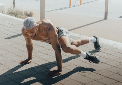 A man working out outside