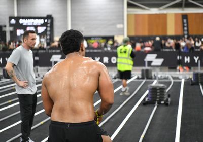 Coach with HYROX athlete