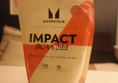 A bag of BCAA supplements