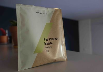 A bag of pea protein isolate