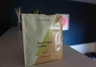 A packet of soy protein isolate