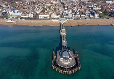 A personal trainer on a beach in West Sussex. 