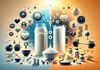 An image representing whey and casein proteins