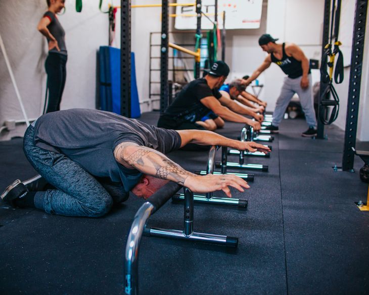 A man undertaking personal trainer accreditation.