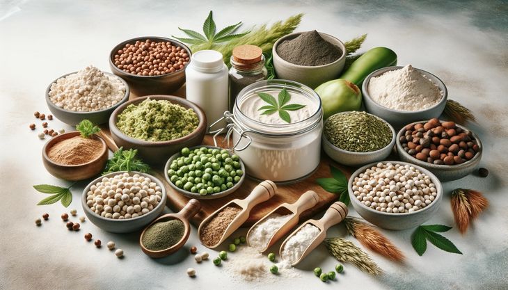 An image representing plant-based protein powders