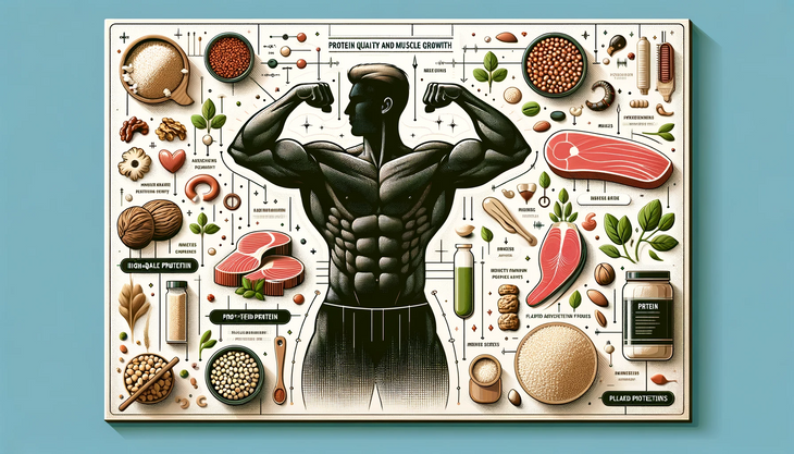 An image representing protein quality and muscle growth