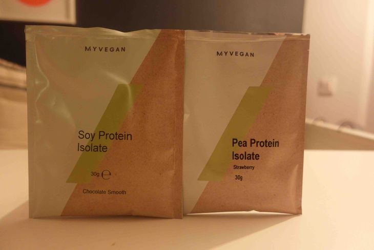 Soy protein isolate and pea protein isolate