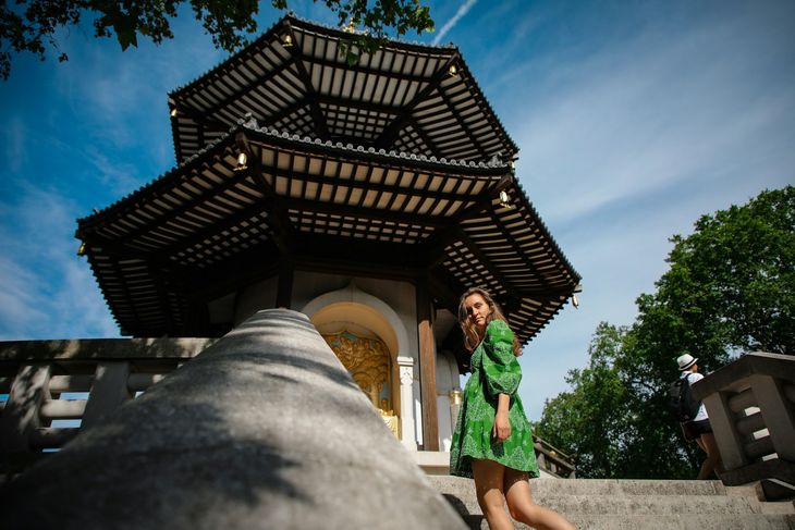 A woman in Battersea Park