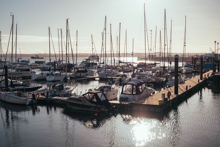 A marina in Southampton