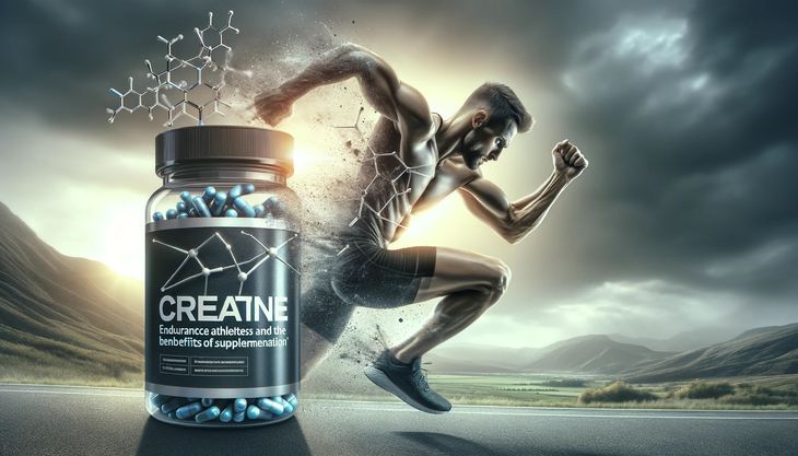 An image representing a runner benefitting from creatine