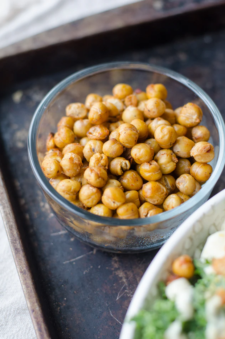 Chickpeas, a plant-based protein snack.