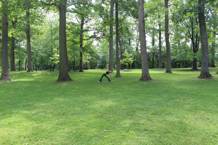 A personal trainer in Richmond's Kneller Gardens