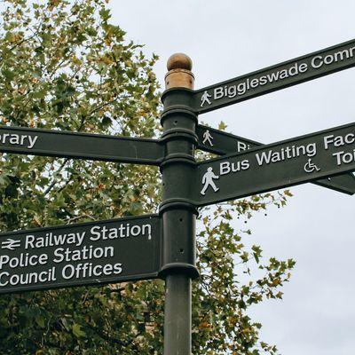 A signpost in Biggleswade