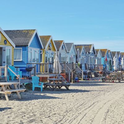 Beach huts in Bournemough