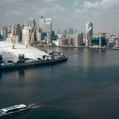 The O2 Arena and the River Thames near Tower Hamlets