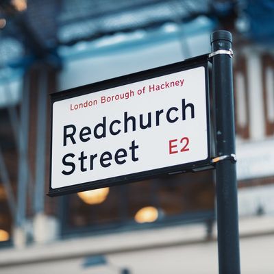 A signpost in East London