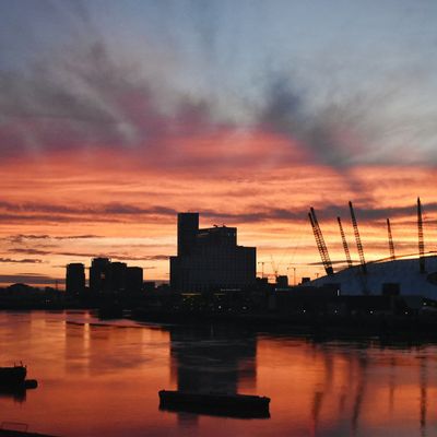 The O2 at sunrise