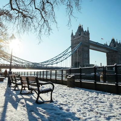 London in the snow