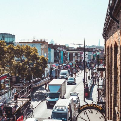 A busy street in London