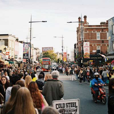 A busy street in London