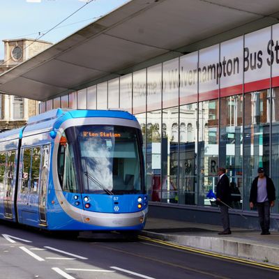 A tram in Wolverhampton